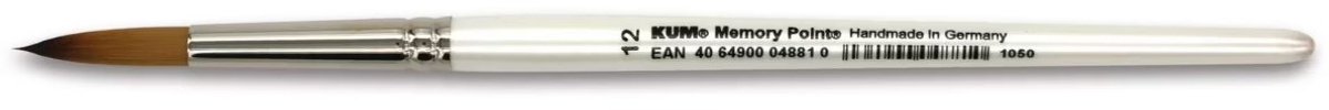 12 x Kum Pinsel Memory Point Brush Holz Rundspitze Gr. 12