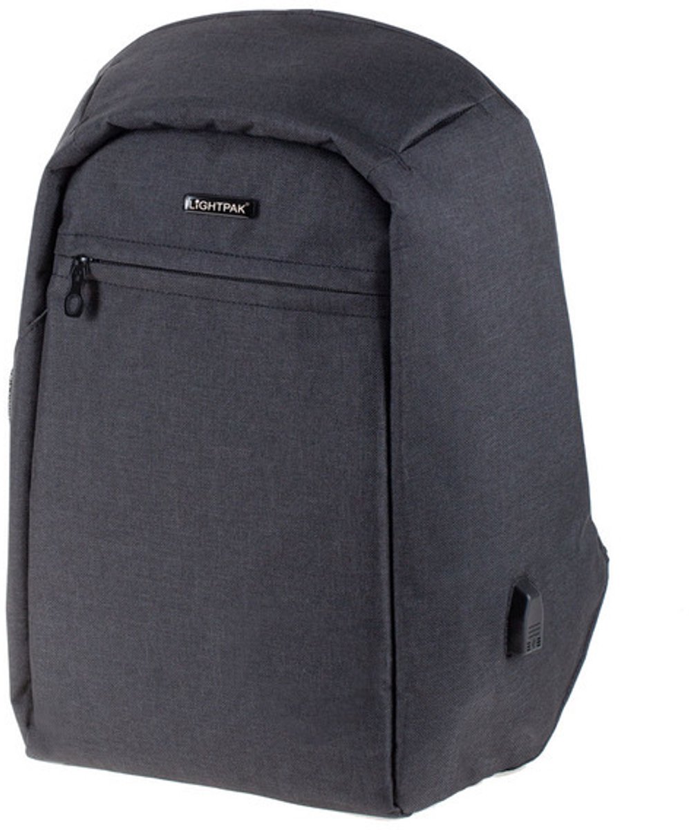 Lightpak Rucksack Safepak 31x45x15cm 600D Polyester anthrazit