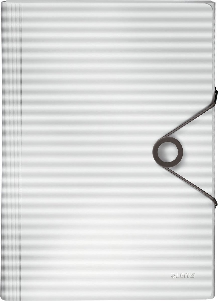 5 x Leitz Fächermappe Solid A4 PP mit 6 Fächern weiß