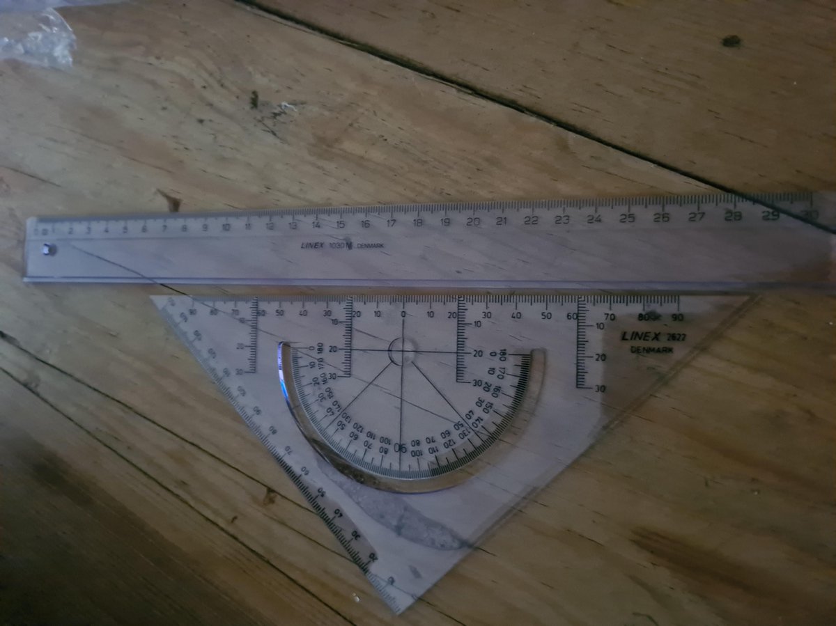 10 x Linex Zeichenset 30cm Lineal, Geometriedreieck, Winkelmesser 18cm