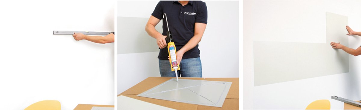Magnetoplan Magnettafel magnetowand 16113 unter Tapete grau 20 Stück