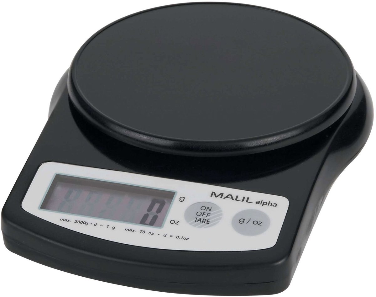Maul Briefwaage Maulalpha mit Batterie schwarz bis zu 2000 g