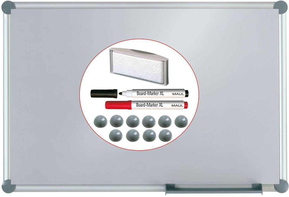 Maul Whiteboard 2000 -silver- 60x90cm Komplett-Set