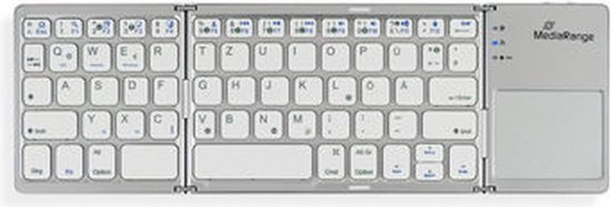 MediaRange Funk-Tastatur - faltbar silber.