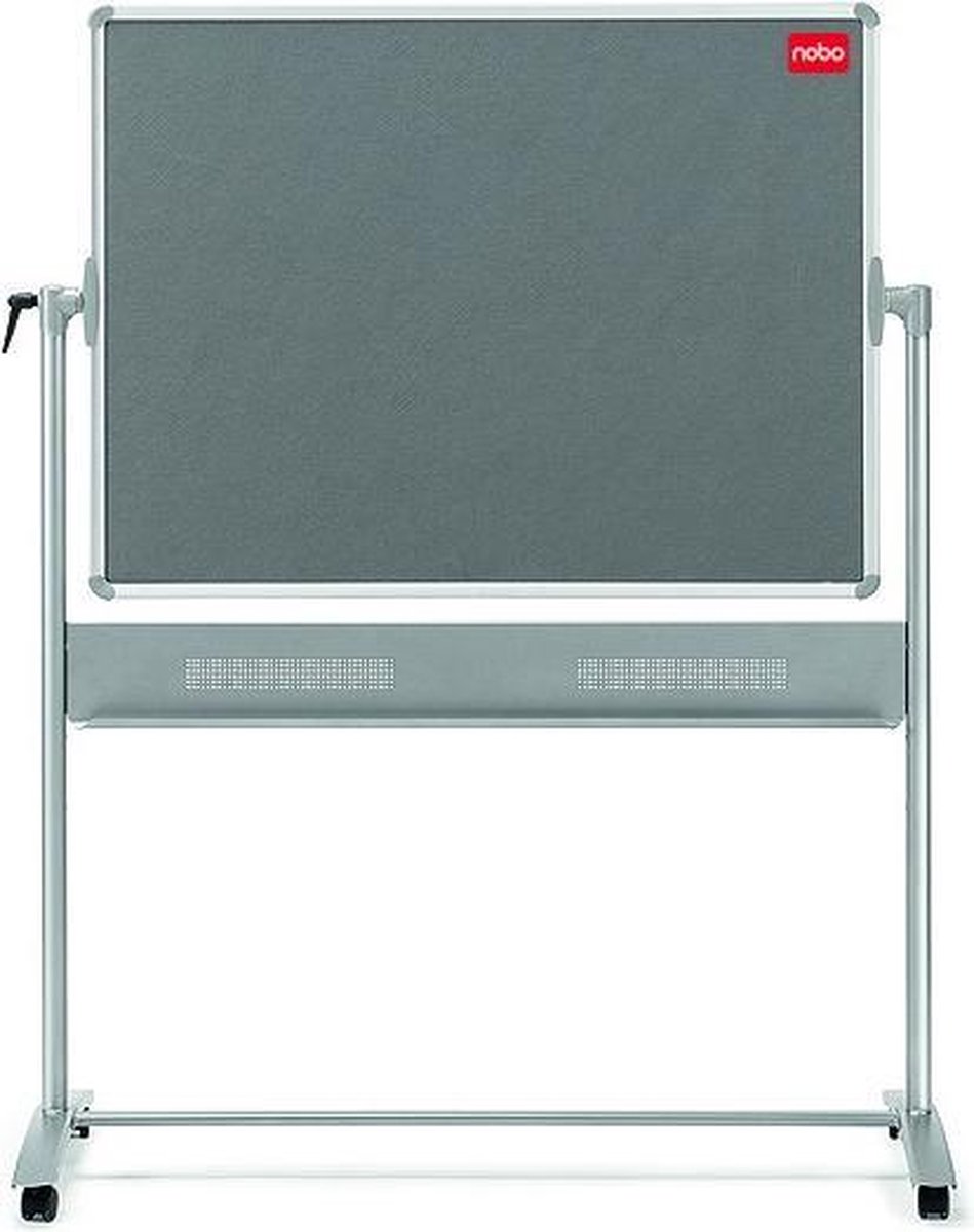 Nobo Kombidrehtafel Mobil magnetisch/Filz 120x90cm grau/weiß