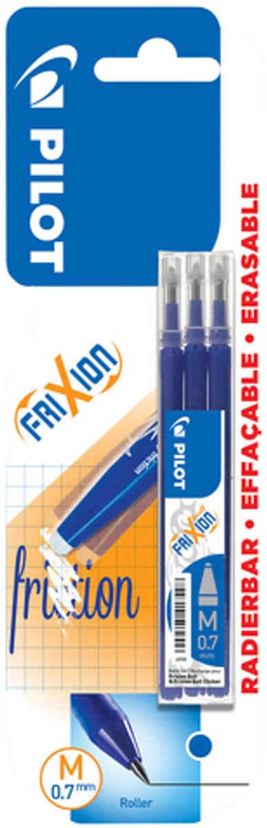 12 x Pilot Tintenrollermine BLS-FR7 0,4mm blau Blister mit 3 Stück
