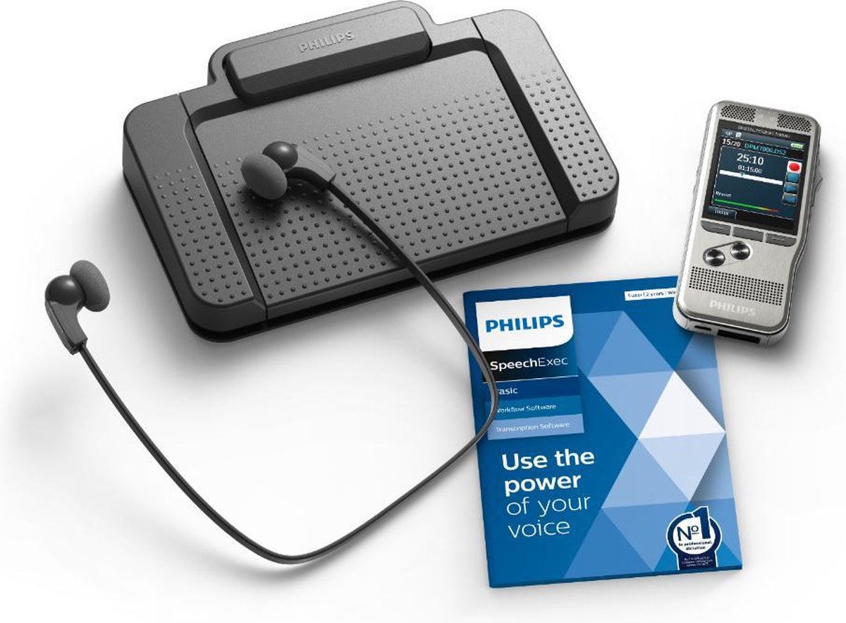 Philips Diktiergerät Digital Pocket Memo Starter Kit DPM7700/03