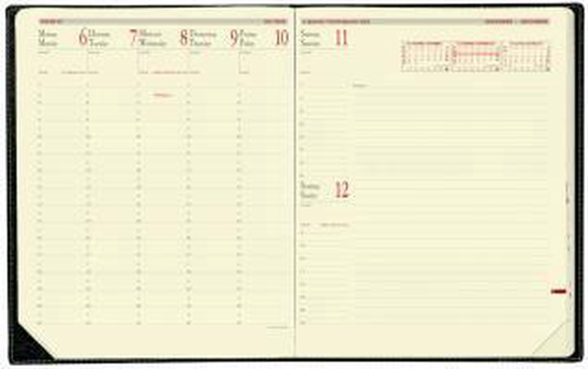 Quo Vadis Buchkalender Pre Prestige Note 21x27cm Impala schwarz 2026