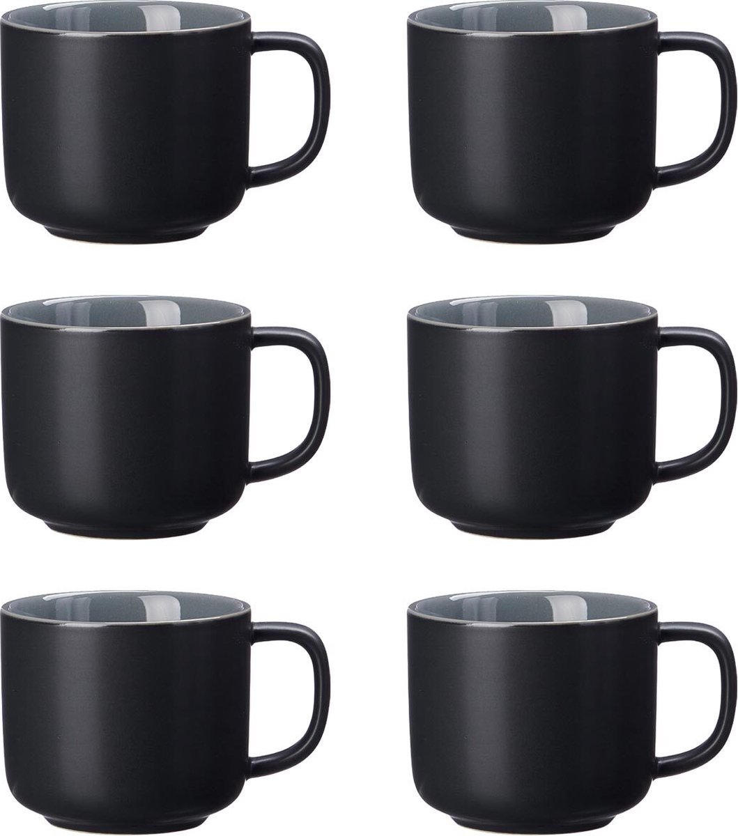 Ritzenhoff & Breker Kaffee Obertasse Jasper - 240 ml Keramik schwarz 6