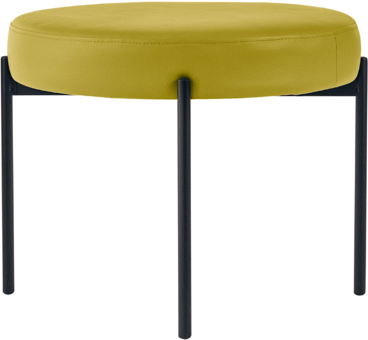 Paperflow Hocker GAIA GBRC.01.19 rund Kunstleder schwarz/lila