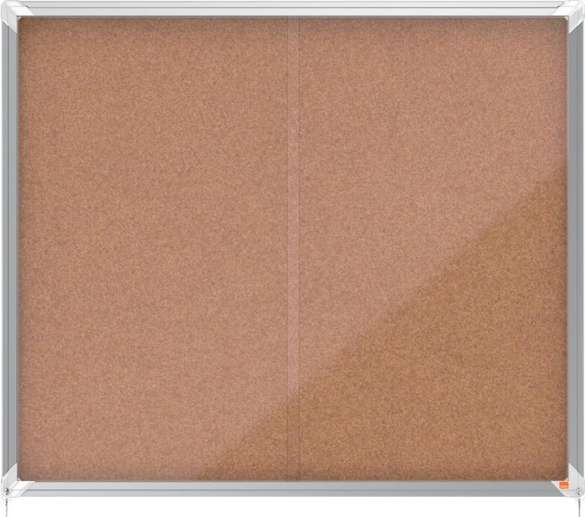 Nobo Schaukasten Premium Plus Innenbereich 15xA4 Kork Schiebetür Glas
