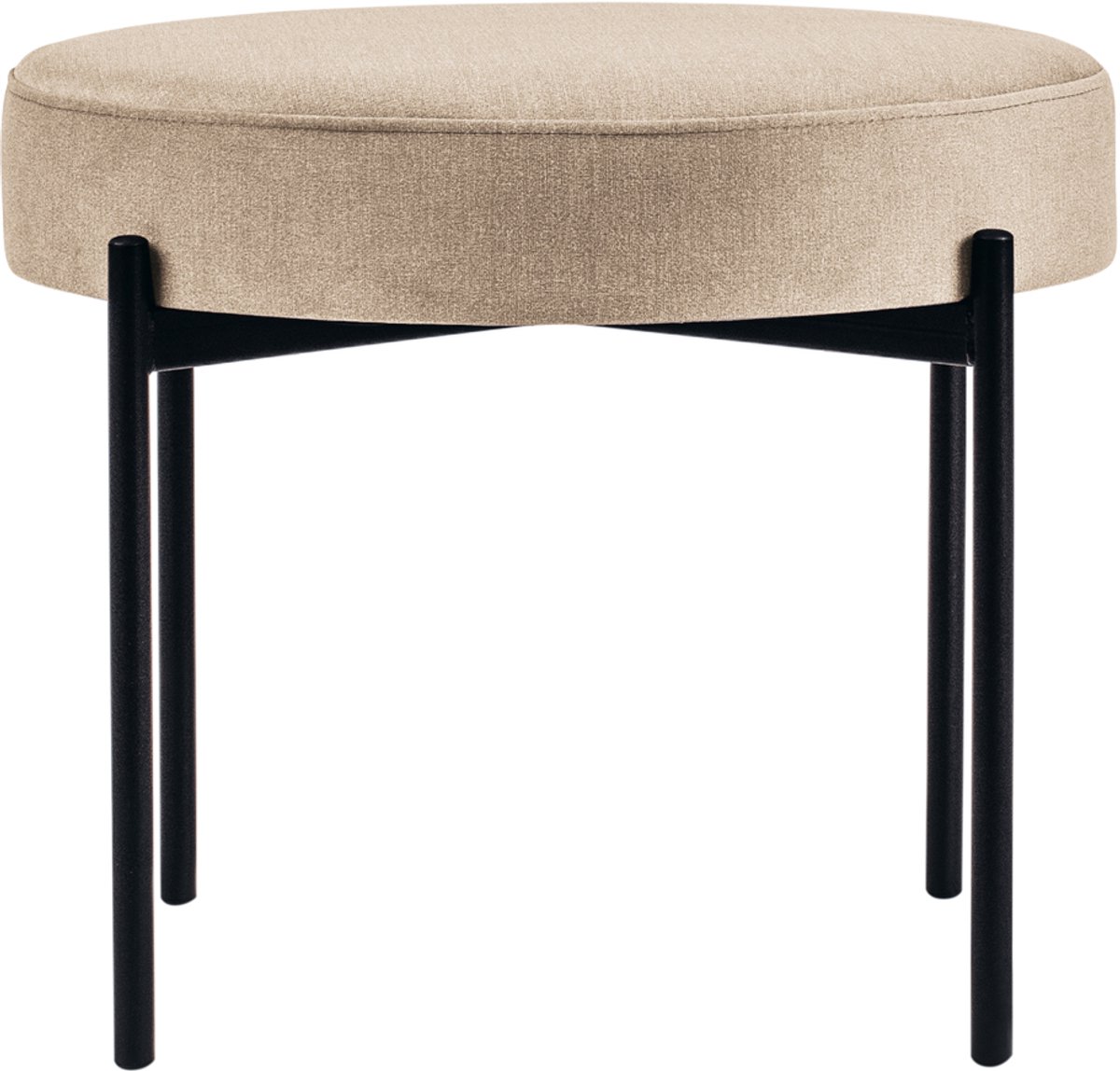 Paperflow Hocker GAIA GBRT.01.16 rund Stoff schwarz/braun