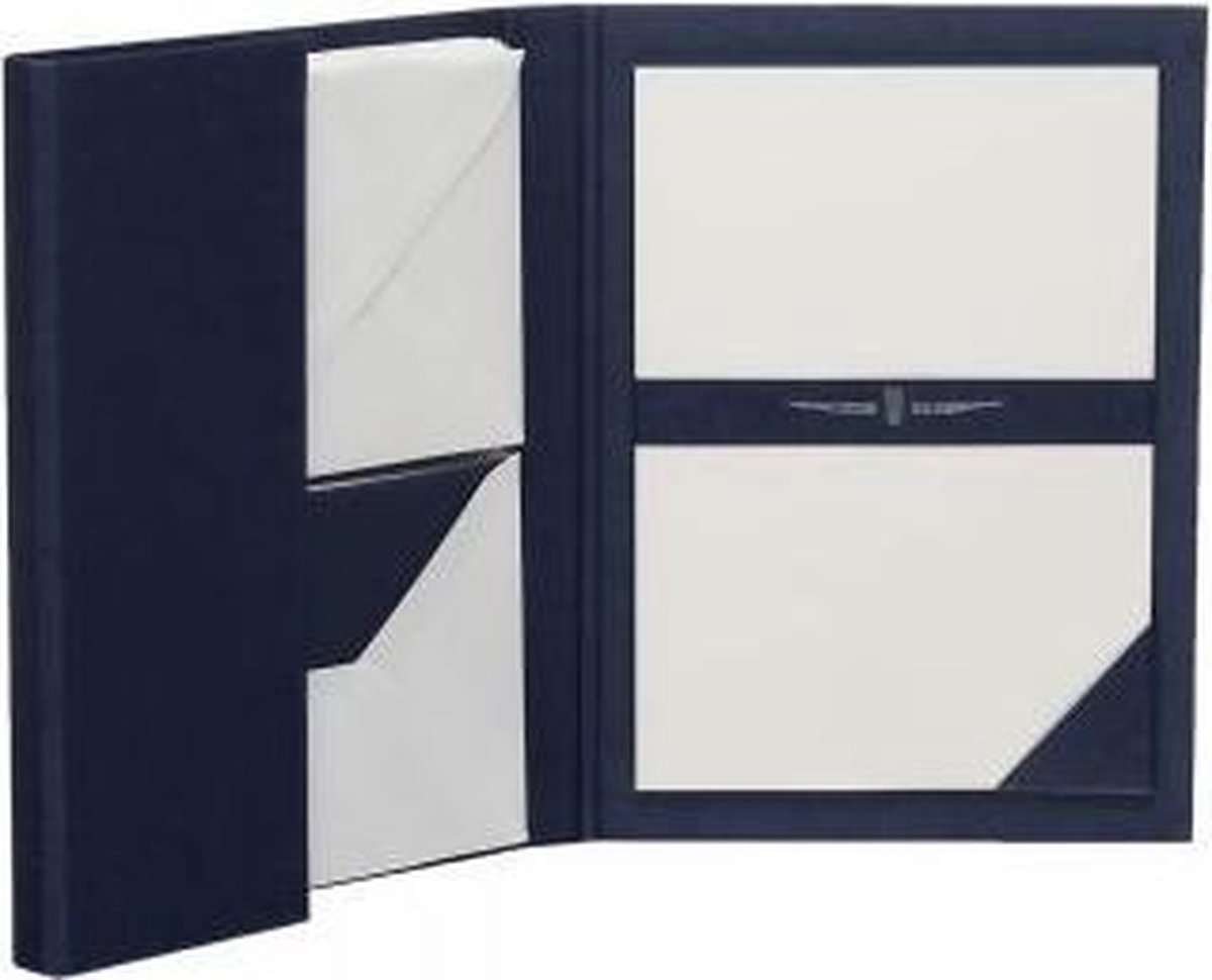 3 x Rössler Papier Paper Royal Briefpapiermappe - blau 15/15 A5/C6 wei