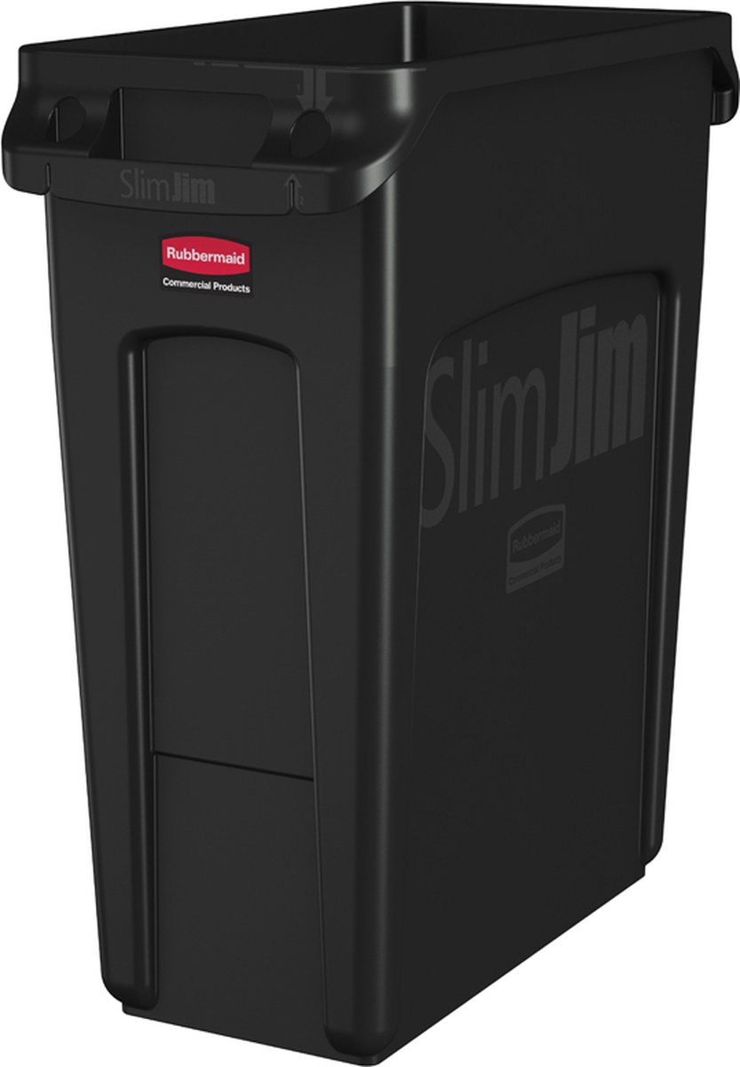 Rubbermaid Abfallbehälter mit Luftkanälen - 60 L schwarz.