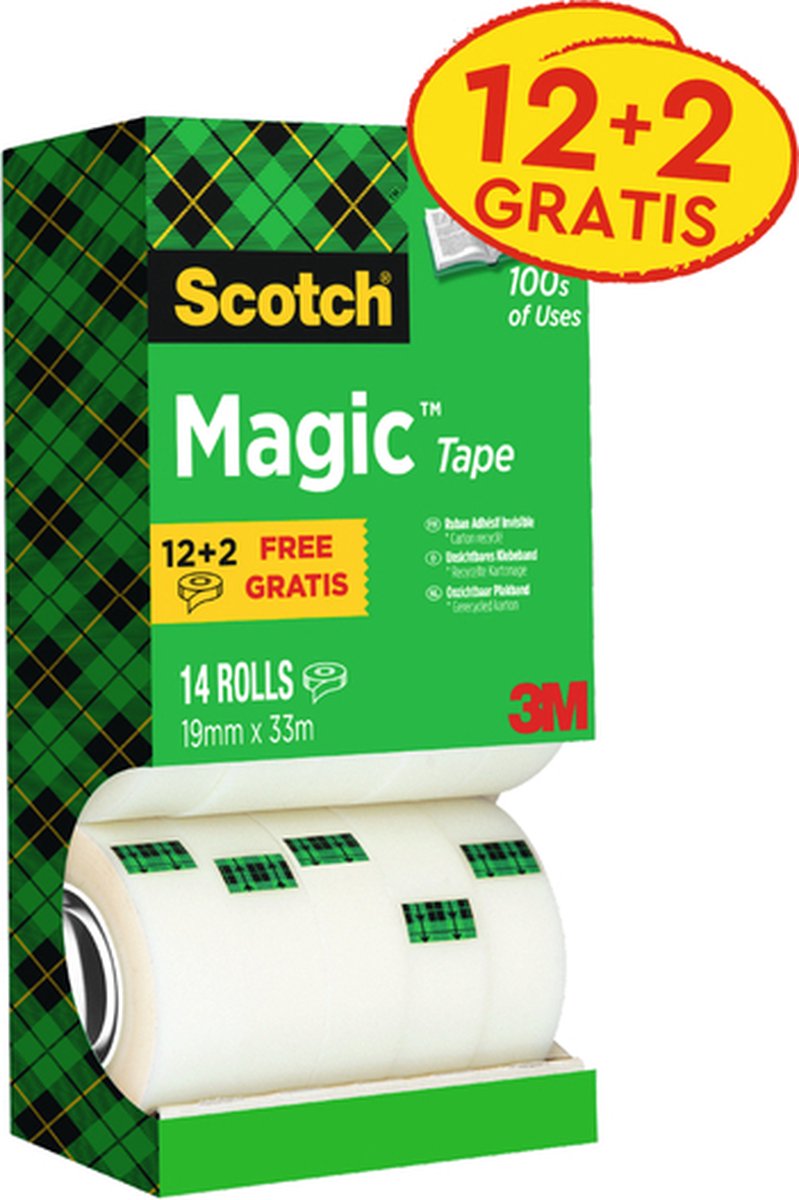 Scotch Klebeband 19x33m unsichtbar VE=14 Rollen