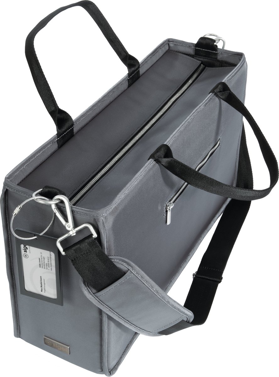 Sigel Desk Sharing Bag Premium L 100% recyceltes PET 500x280x150mm dun