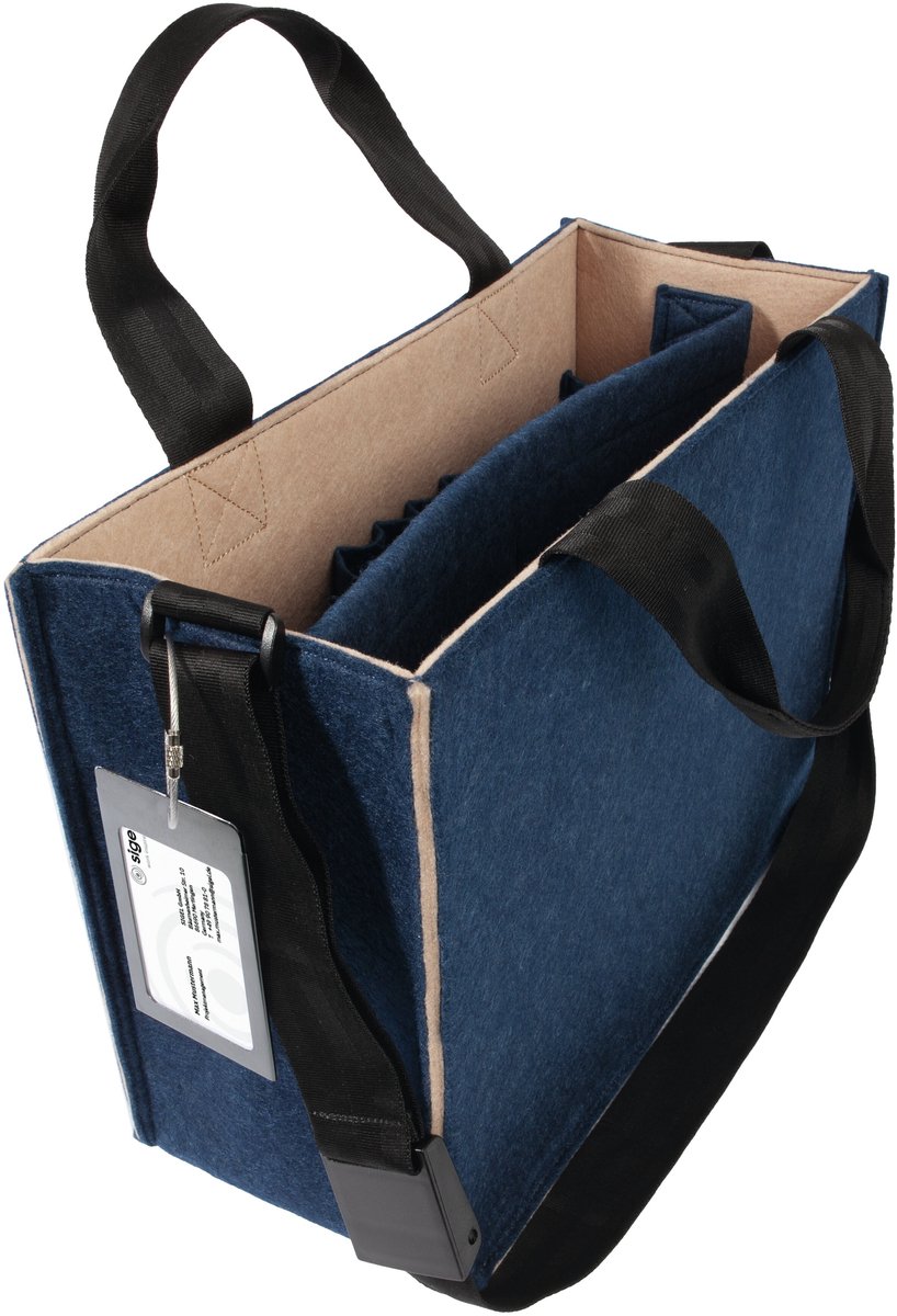 Sigel Desk Sharing Bag Bicolor M recycelter PET Filz 360x280x150mm bla