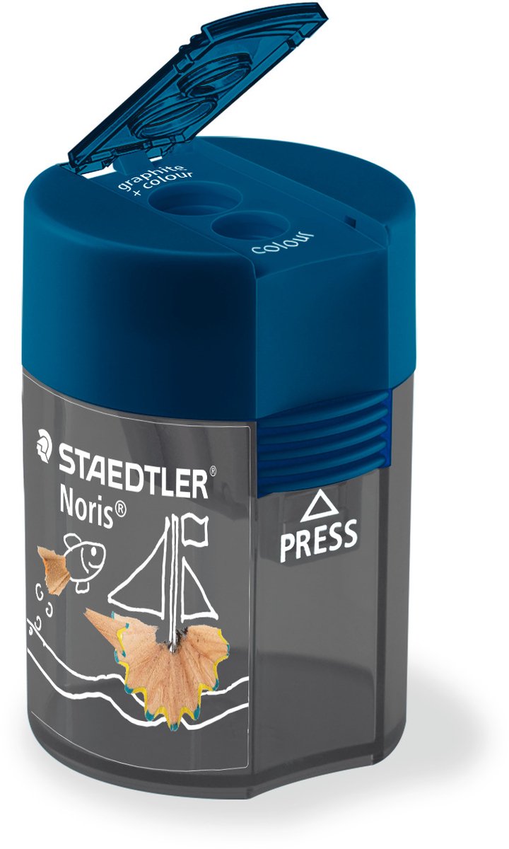 10 x Staedtler Doppelspitzdose Noris rund Blisterkarte