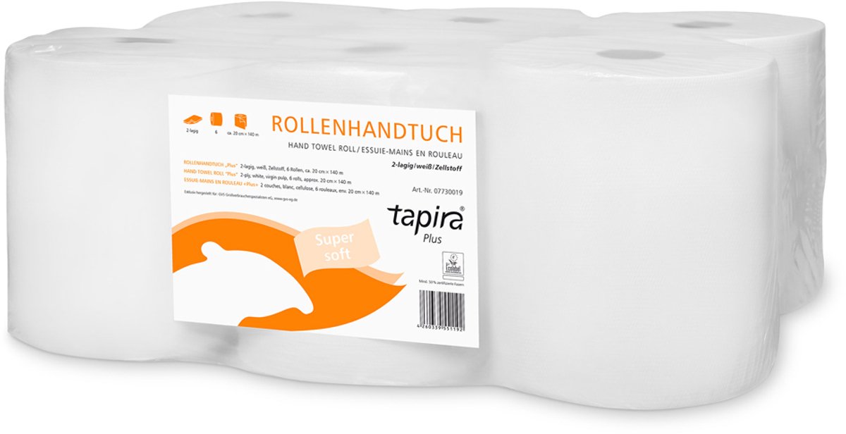 Tapira Rollenhandtuch PLUS 07730019 2-lagig 140m 6 Rollen