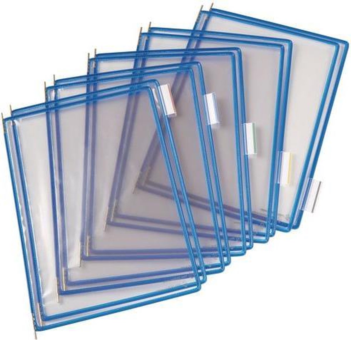 Tarifold Sichttafel A4 blau 10 Stück seitl. offen mit 5 Aufsteckreiter