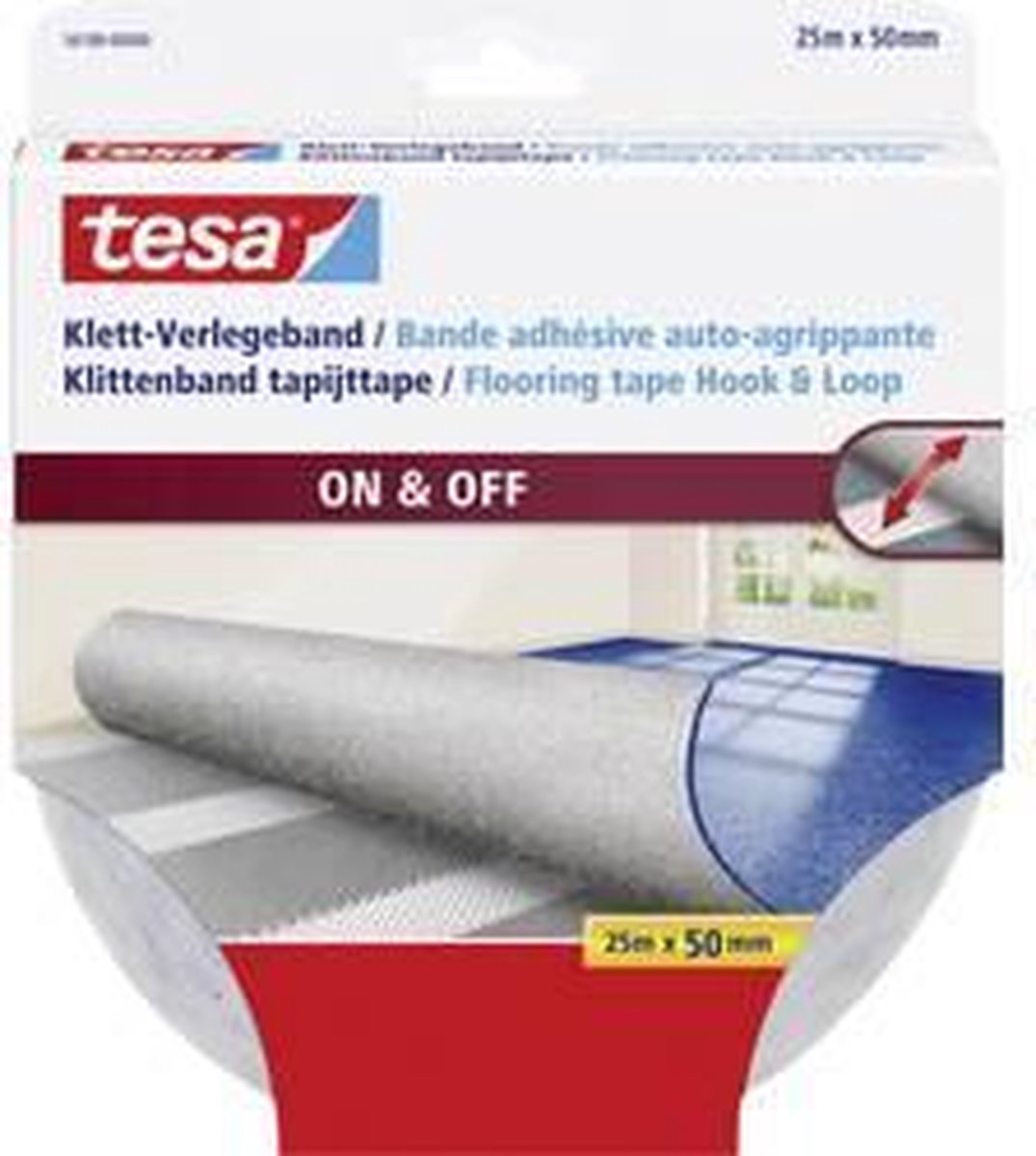 6 x Tesa Klett-Verlegeband 25mx50mm