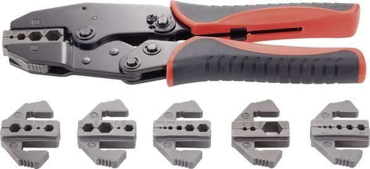 Toolcraft Crimpzange 818645 Koaxial-Steckverbinder 7-teilig
