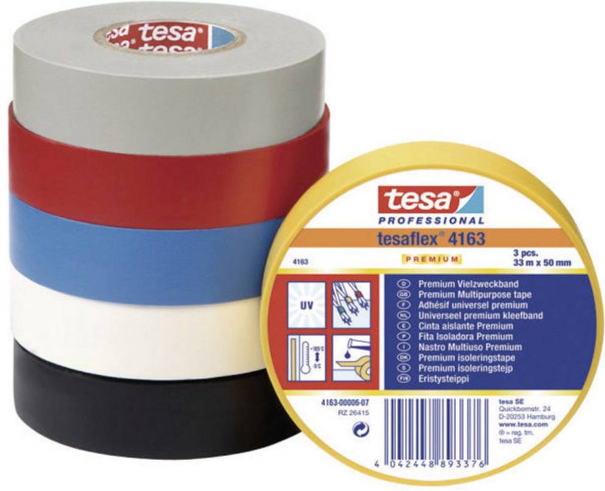 6 x Tesa Abdeckband tesaflex Premium 4163 25mm x 33m weiß