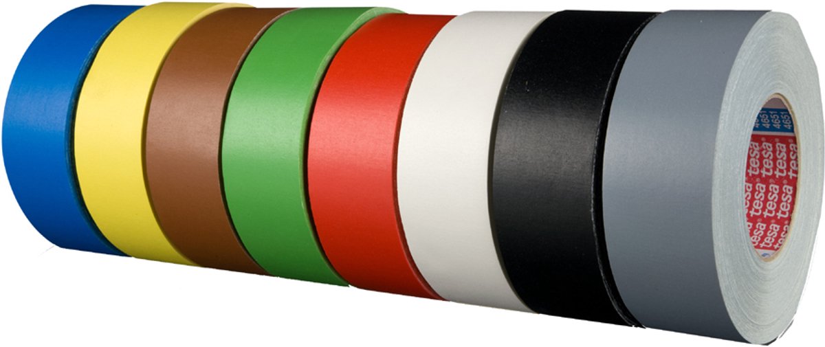 4 x Tesa Gewebeband 4651 38mm x 50m blau
