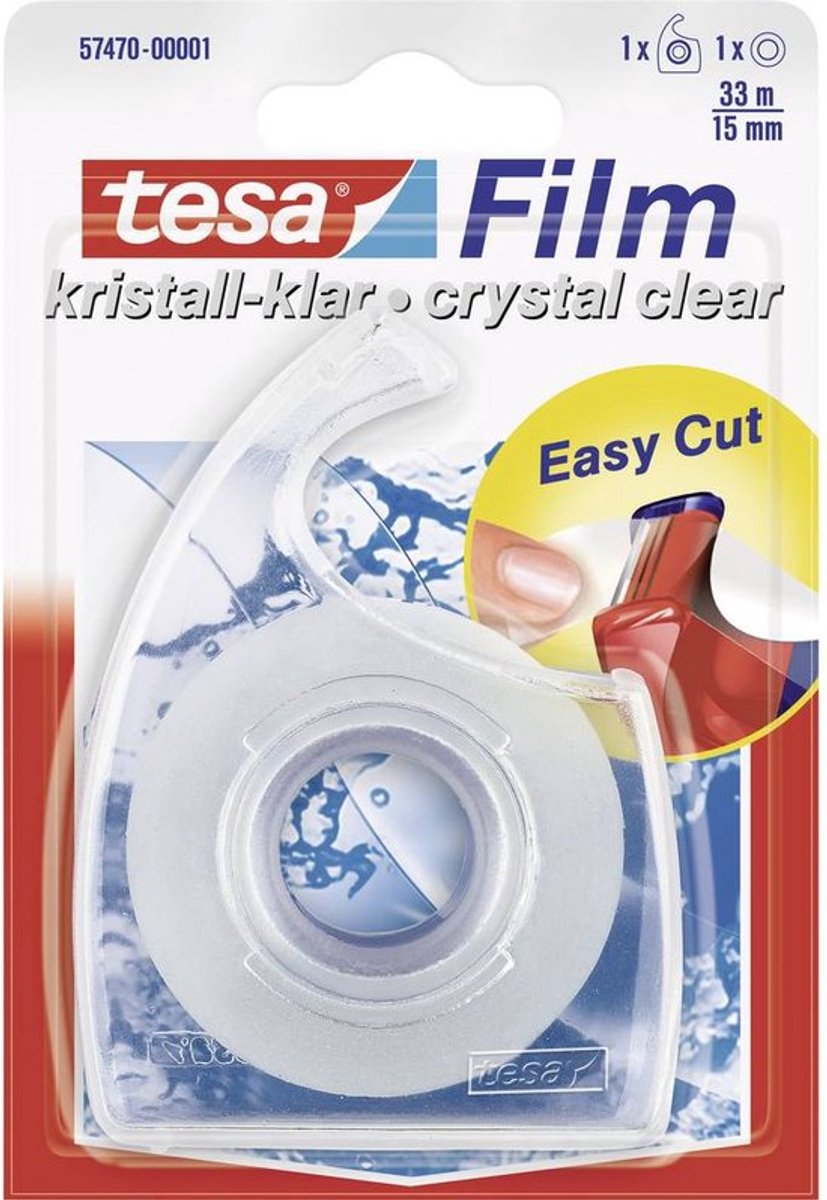 7 x Tesa Klebefilm tesafilm kristall-klar 15mmx33m 1x Rolle+EasyCut Ha