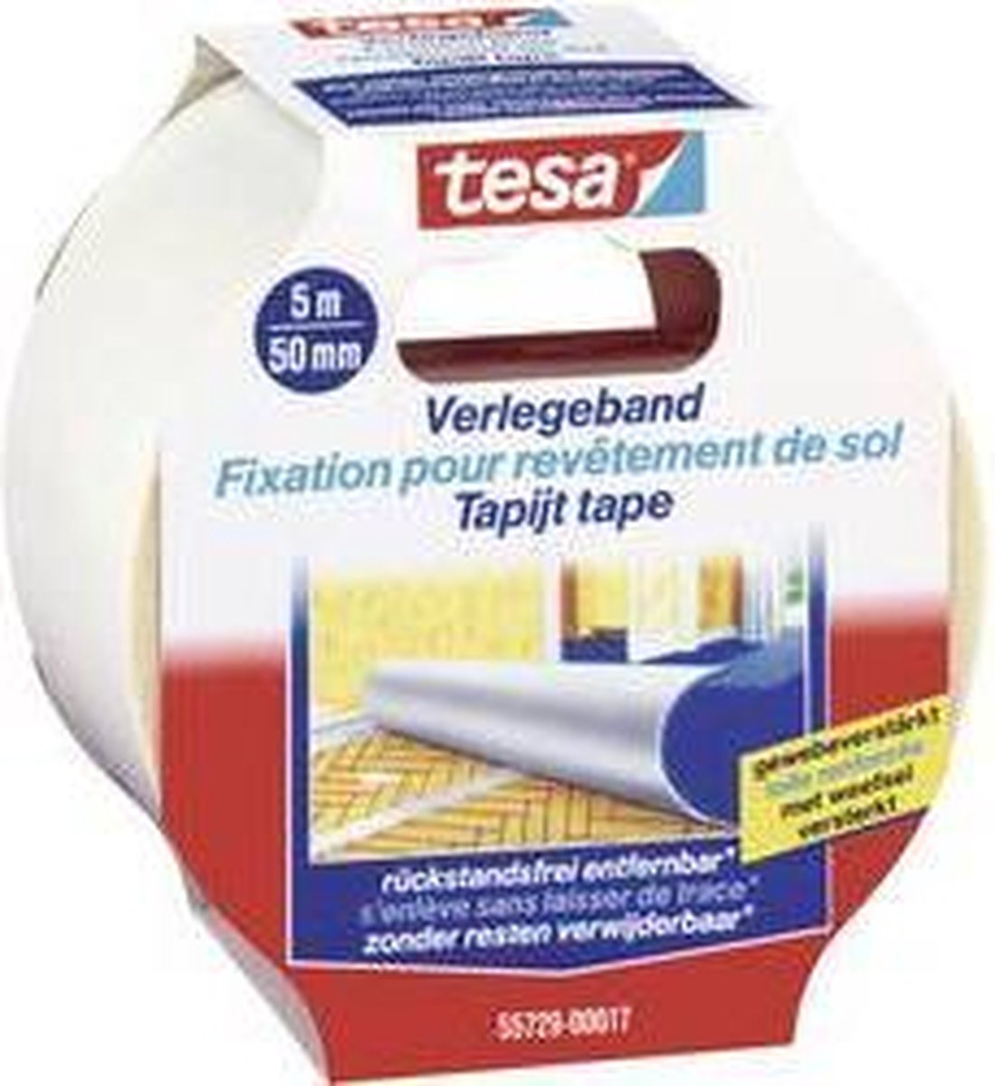 6 x Tesa Verlegeband 50mmx5m doppelseitig klebend