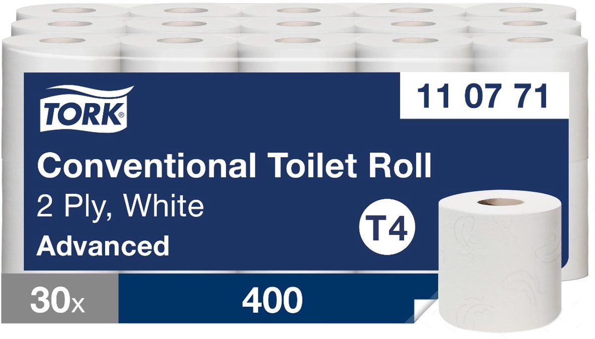 Tork Toilettenpapier Advanced 2-lagig Honigwabenprägung 400 Blatt VE=3