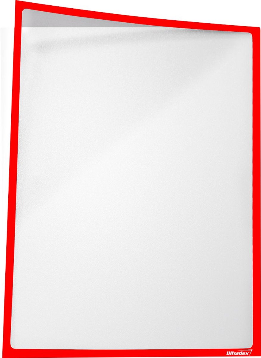 Ultradex Infotasche magnetisch für DIN A4 312x225mm VE=5 Stück rot