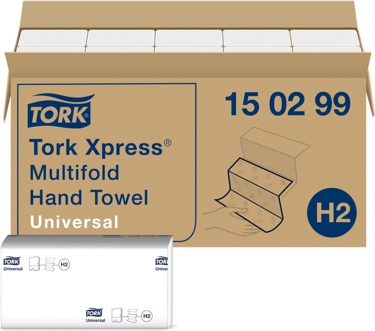 Tork Papierhandtücher Xpress Universal 21x23,4cm H2 Multifold 2-lagig