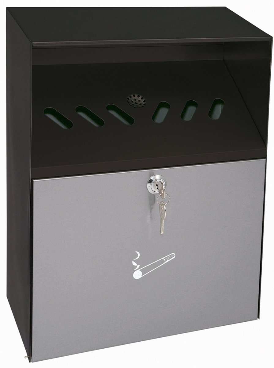 Wedo Wandascher mit Dach grau/schwarz