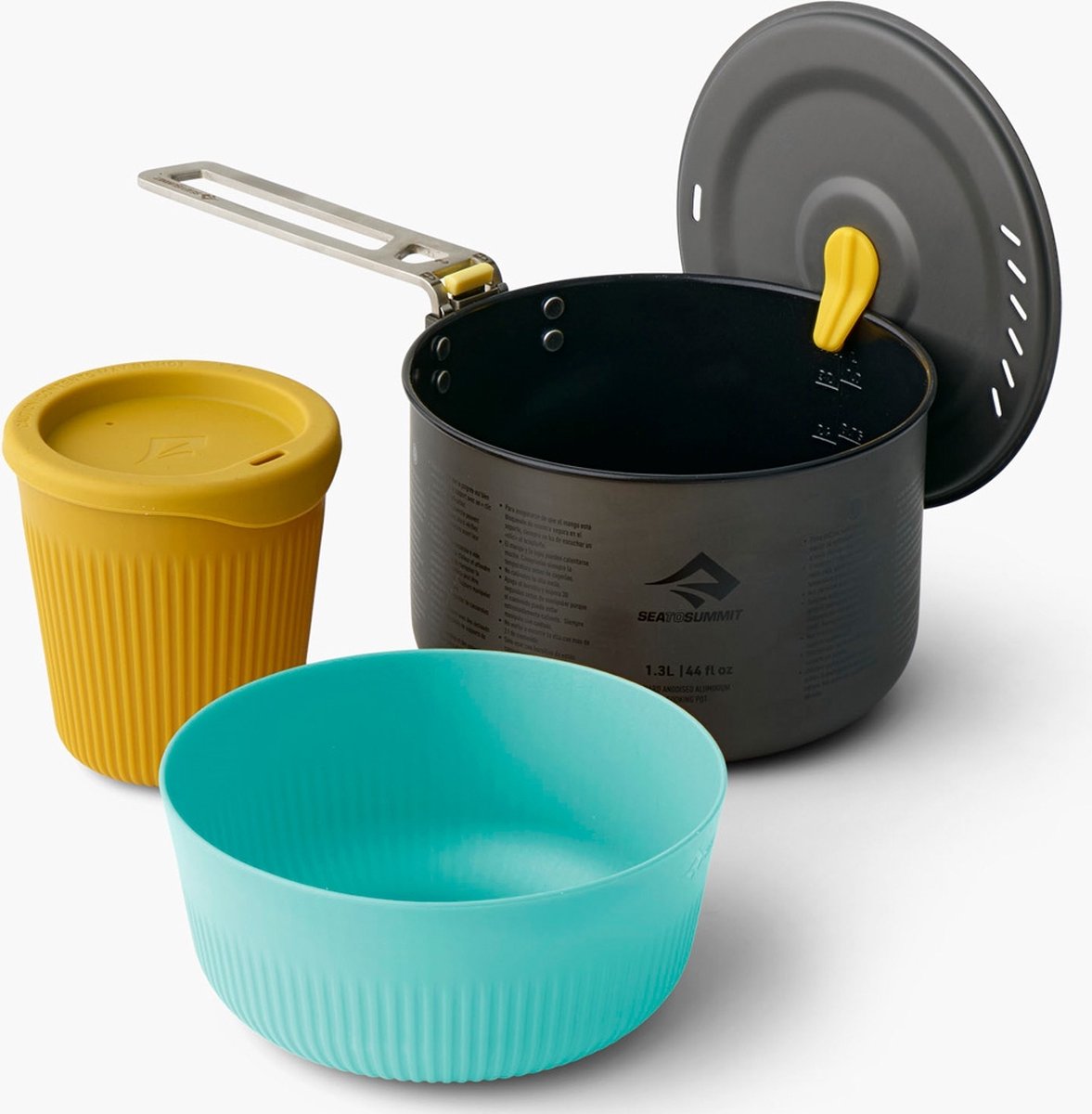 Sea to Summit Frontier One Pot Cook Set – Ultraleichtes Kochset inkl. 1,3 Liter-Campingtopf (3-teilig)