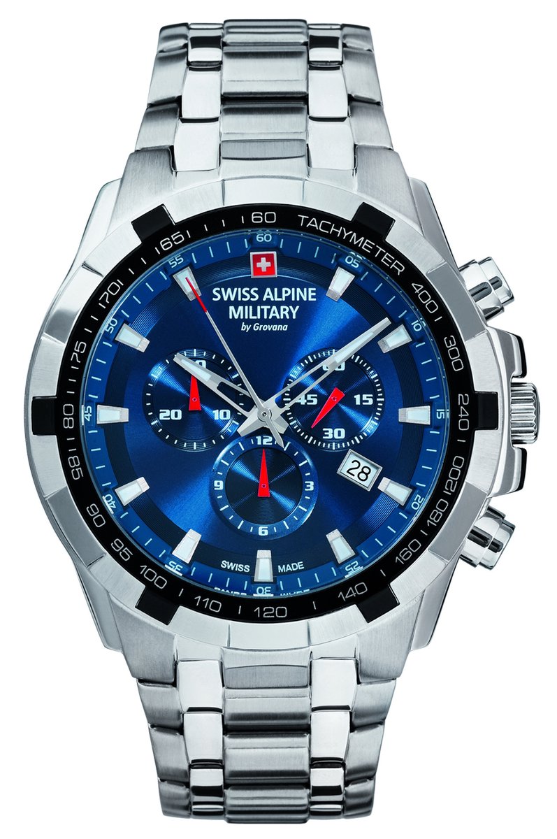 Swiss Alpine Military 7043.9135 Chronograph Herrenuhr 46mm 10ATM
