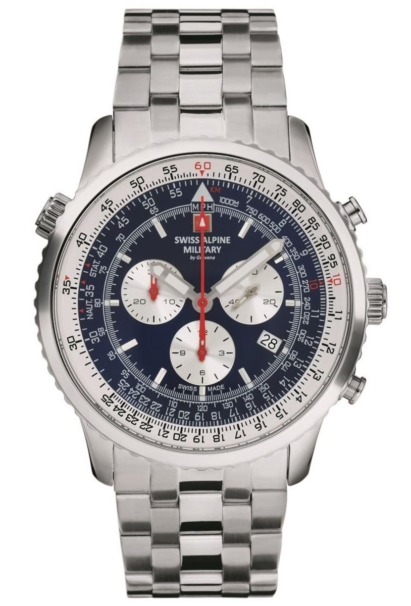Swiss Alpine Military 7078.9135 Chronograph Herrenuhr 45mm 10ATM
