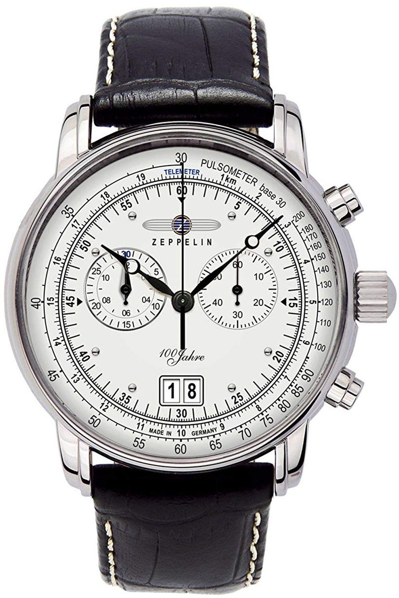 Zeppelin 7690-1 100 Jahre Chronograph Herrenuhr 43mm 10ATM
