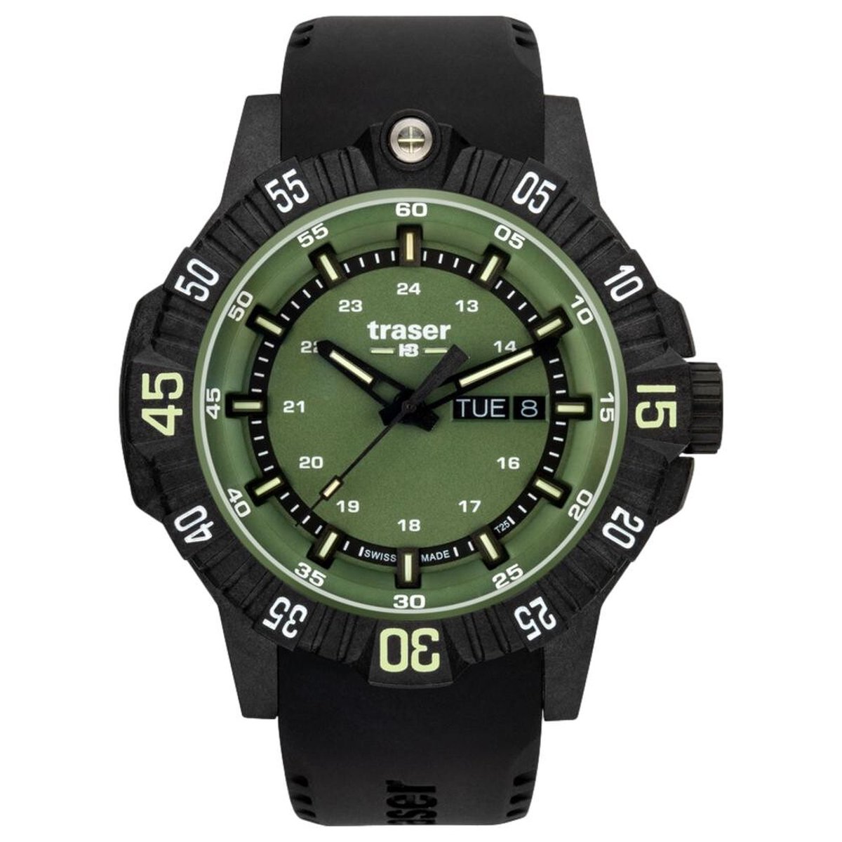 Traser H3 110727 P99 Q Tactical Green Herrenuhr 46mm 20ATM