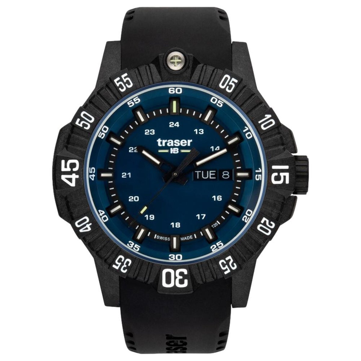 Traser H3 110725 P99 Q Tactical Blue Herrenuhr 46mm 20ATM