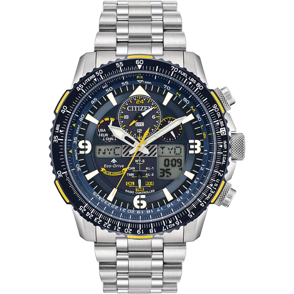 Citizen JY8078-52L Promaster-Sky Blue Angels Funk Eco-Drive Herrenuhr 45mm