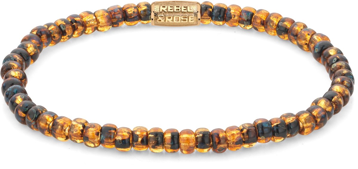 Rebel & Rose Armband Glass Rocks Tiger RR-40114-G-M Damen