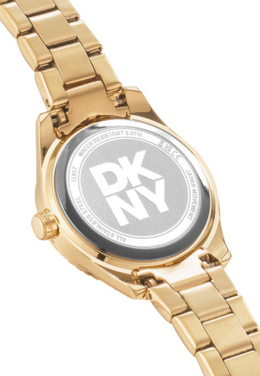DKNY DK1L017M0055 Damenuhr Chambers Glitz Gold 30mm 5ATM