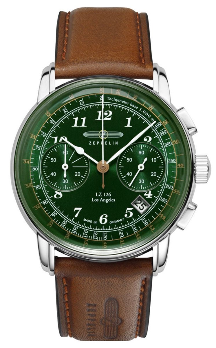 Zeppelin 7614-4 LZ126 Los Angeles Chronograph Herrenuhr 43mm 5ATM