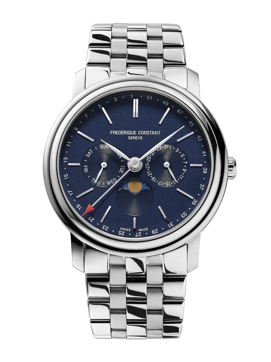 Frederique Constant FC-270N4P6B Classic Moonphase Herrenuhr 40mm