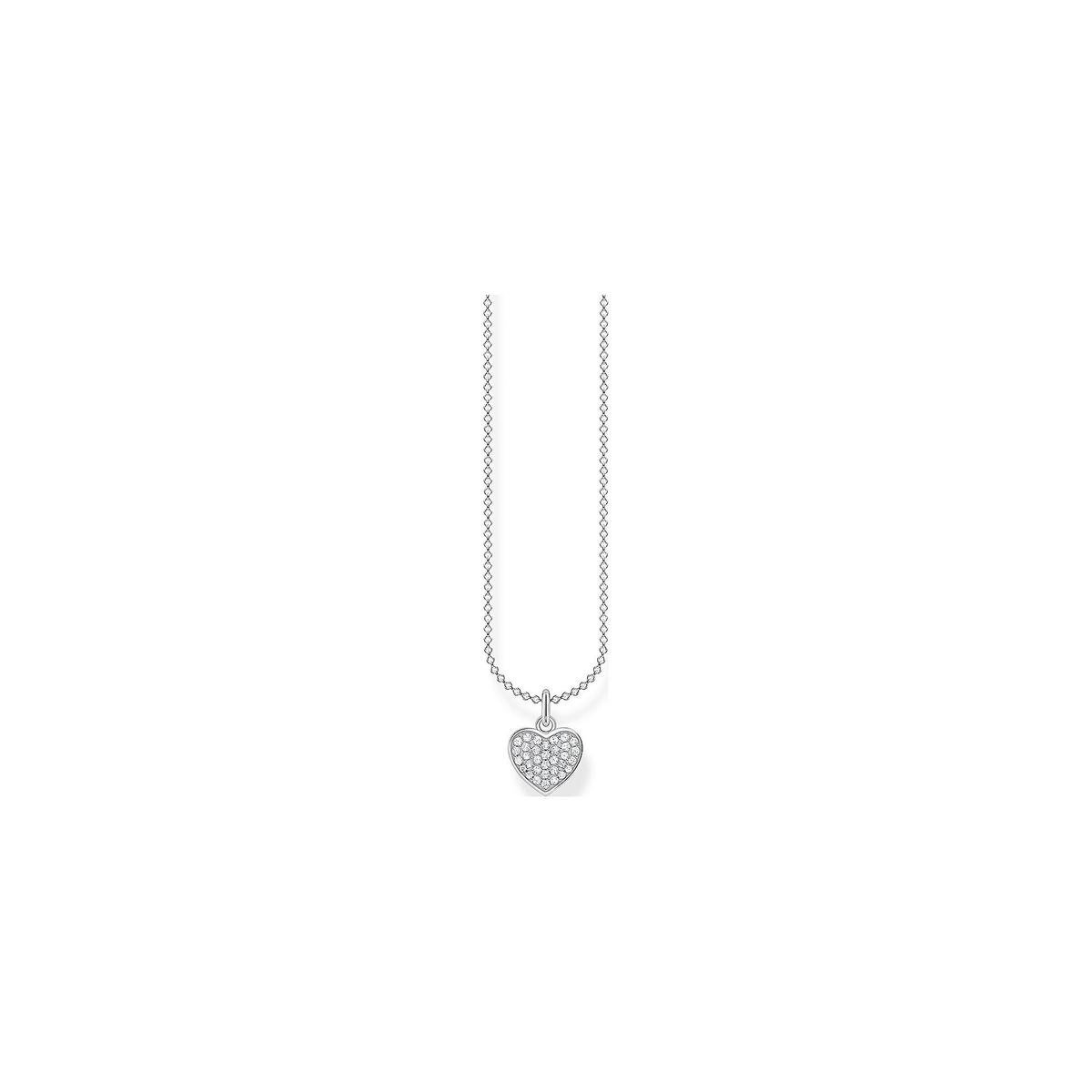 Thomas Sabo KE2046-051-14-L38V Silberne Pavé Herz Kette 36-38 cm Damen