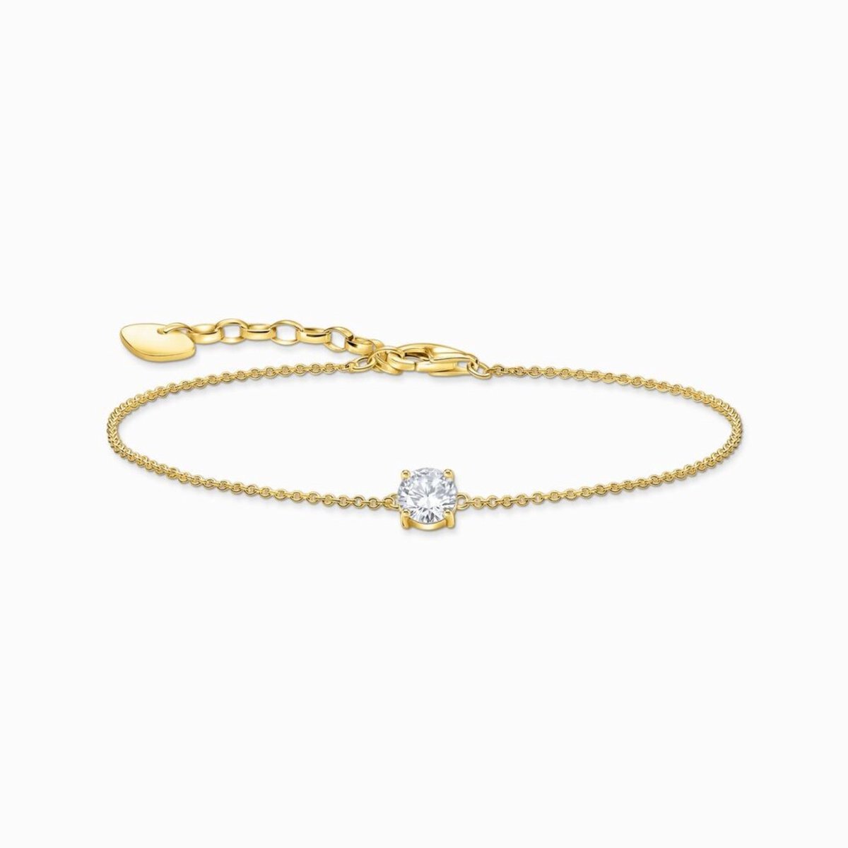 Thomas Sabo A2156-414-14-L19V Vergoldetes Armband m. weißem Zirkonia