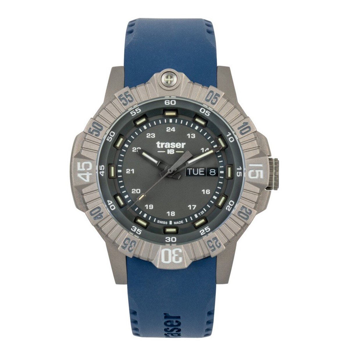 Traser H3 110667 Tactical Grau Titan Herrenuhr 46mm 20ATM