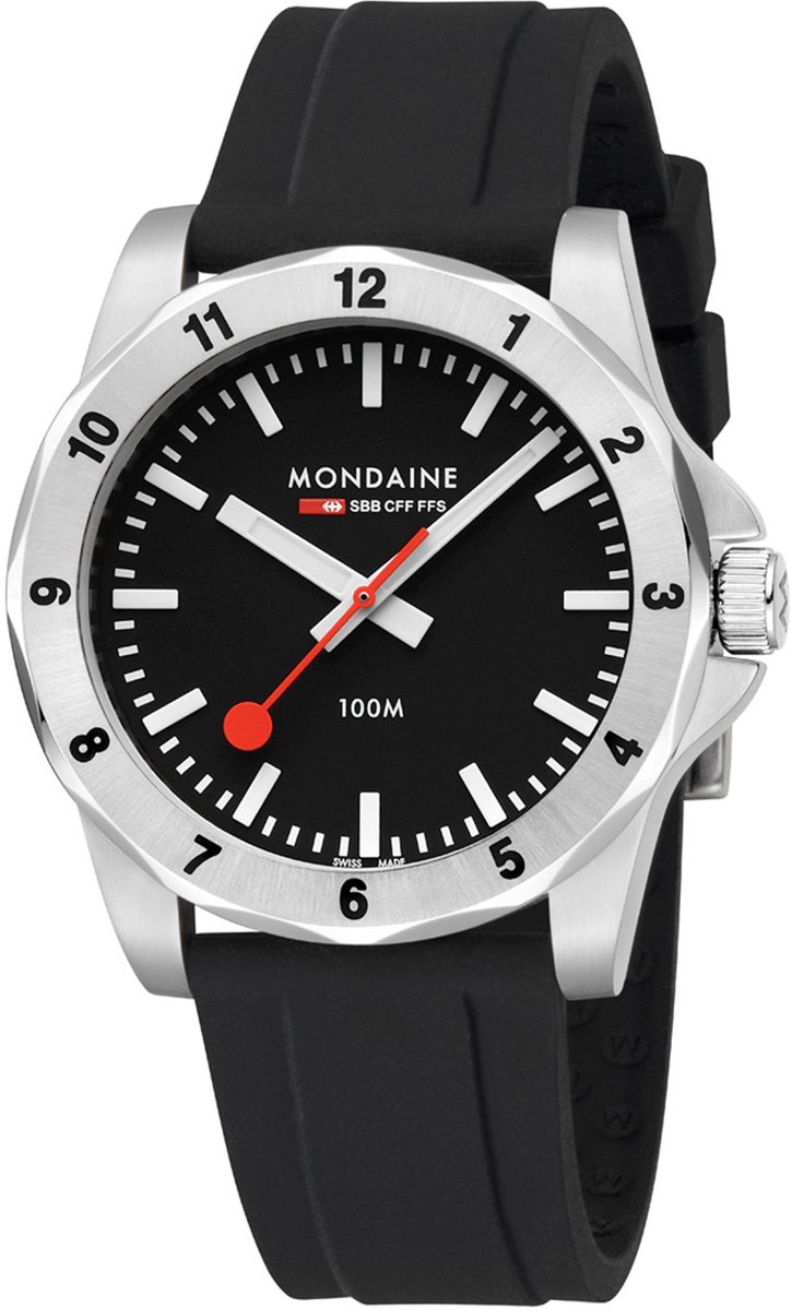 Mondaine MSN.42120.RB Herrenuhr Numeri 42mm 10ATM