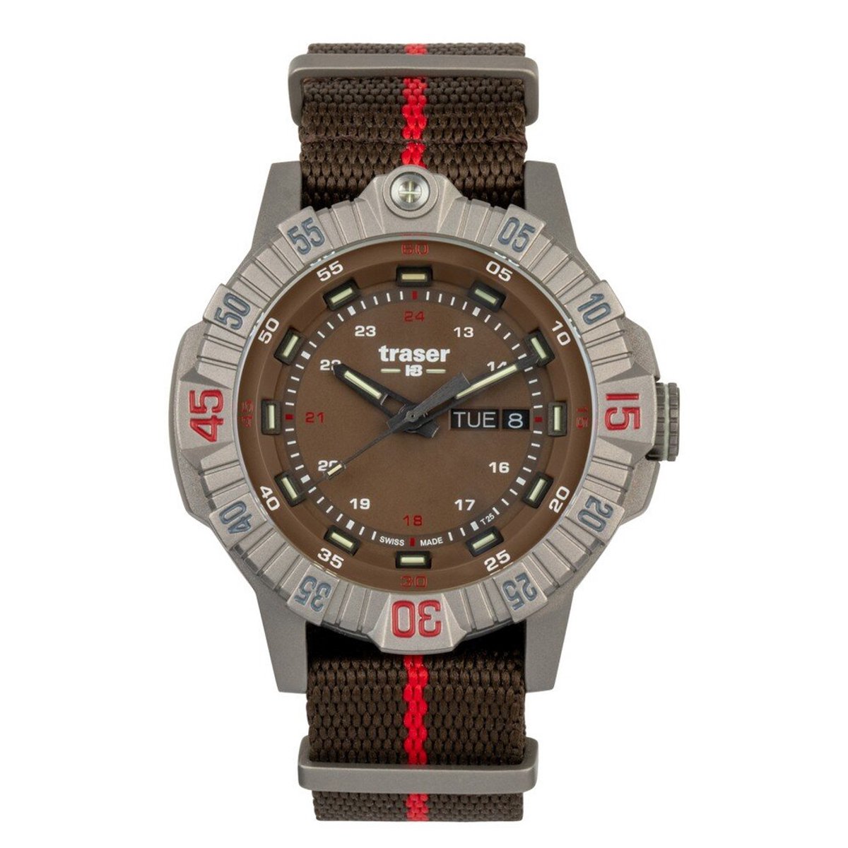 Traser H3 110669 Tactical Braun Titan Herrenuhr 46mm 20ATM